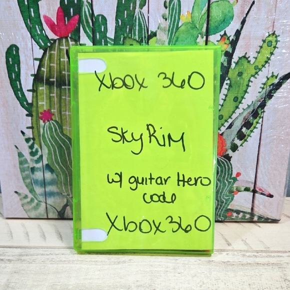 ‼️‼️BUY 1 GET 1 FREE‼️‼️Xbox 360 Skyrim with Guitar Hero Code EUC - Picture 1 of 4